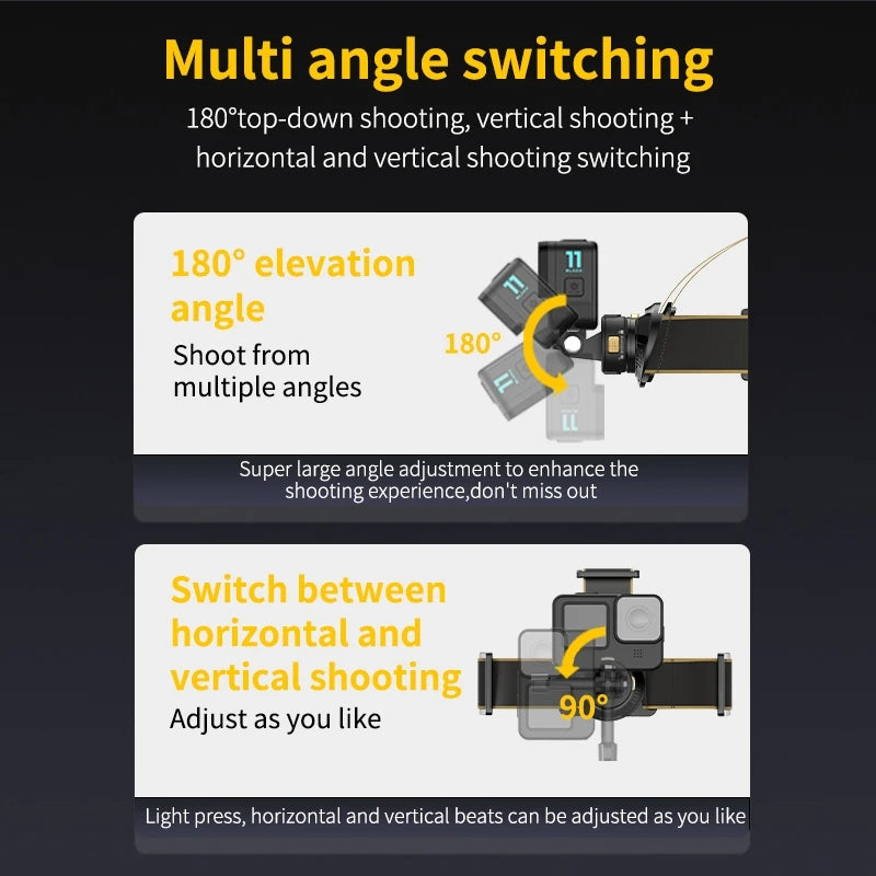 ic Quick-release Head Strap Harness Belt for Gopro HERO12 11 10 9 8 7 Black / DJI Sport Action Camera Accessories