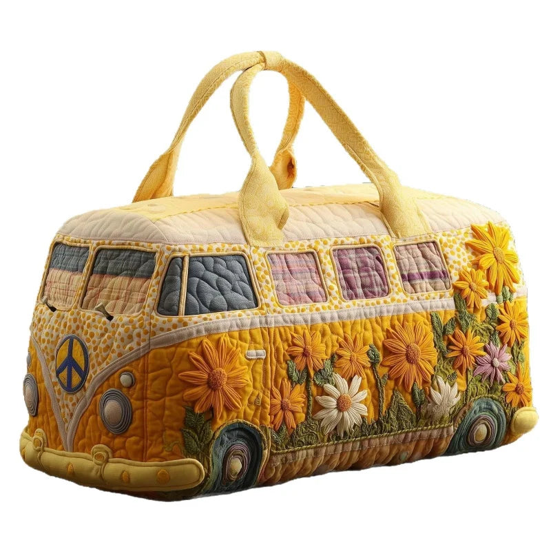 3D Bus Print Travel Duffle Bag Yoga Handbag