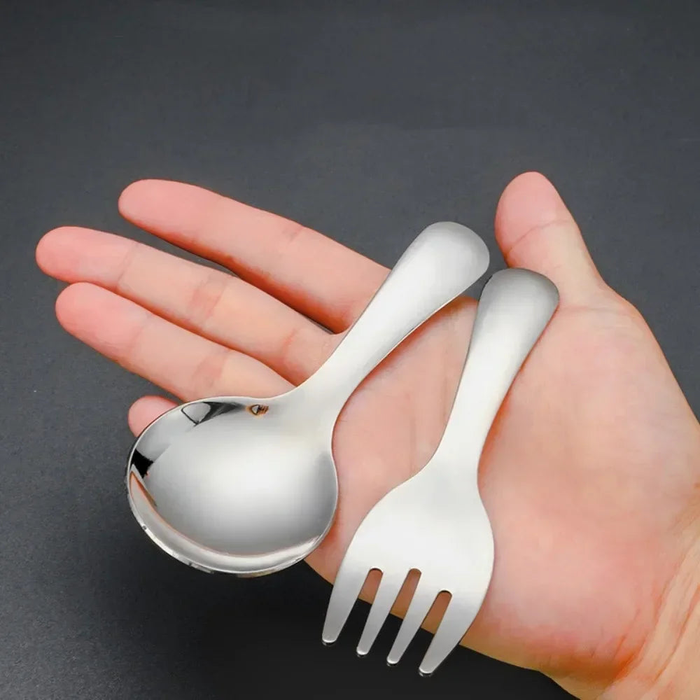 304 Stainless Steel Cute Spoon Adorable Short Handle Creative Utensil for Dessert Milk Powder Easy Clean Durable Safe