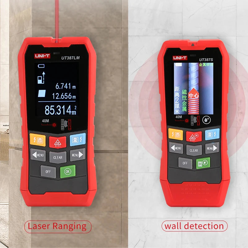 4 IN 1 Multifunctional Metal Detector UT387LM Wall Scanners Rangefinder Wood AC Voltage Live Wire Stud Finder Meter Tester