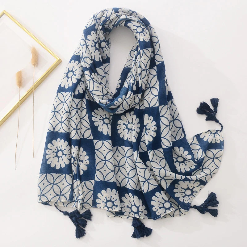 Floral Brand Scarf Luxury Designers New Style Women Elegant Scarves Hug Shawls Pink Purple Scarf Bandana Fashion Design Shawls