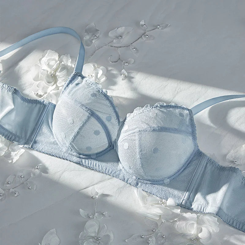 Womens French Lace Underwire Push Up Bra