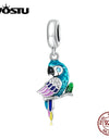925 Sterling Silver Spring Summer Series Butterfly & Flower Bird Charm Beads Pendant