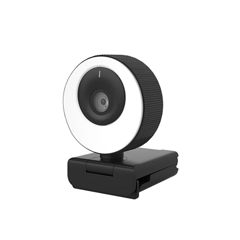 1080P Webcam Live Streaming Fill Light Web Cam for Pc USB Camera Auto Focal 60FPS for Online Study Conference Video Recording