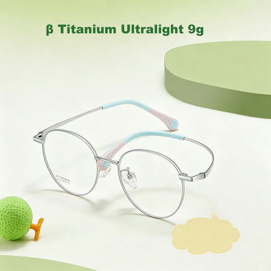 Oval Beta Titanium Eyeglasses Frame