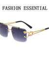 Retro Rimless Sunglasses For Men Steampunk Punk Fashion Glasses