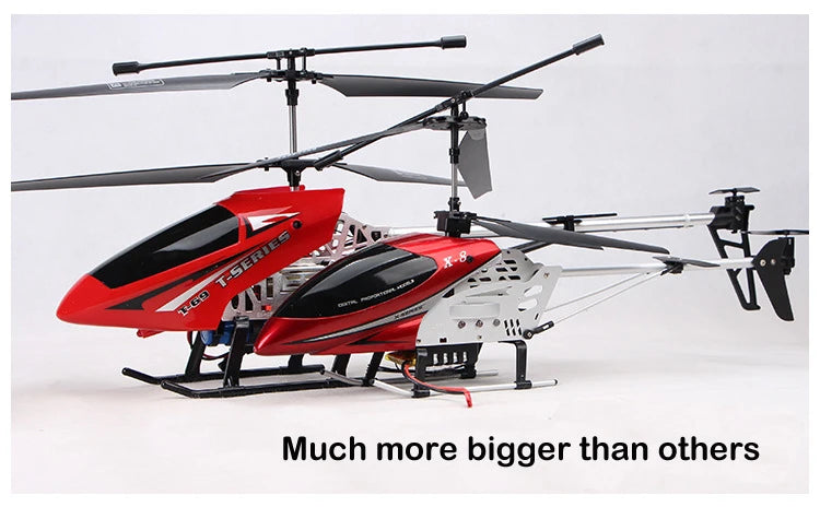 Rc Helicopter With Remote Control Extra Durable Big Plane Toy For Drone Model Outdoor 3.5CH 80cm Aircraft Large Helicopter