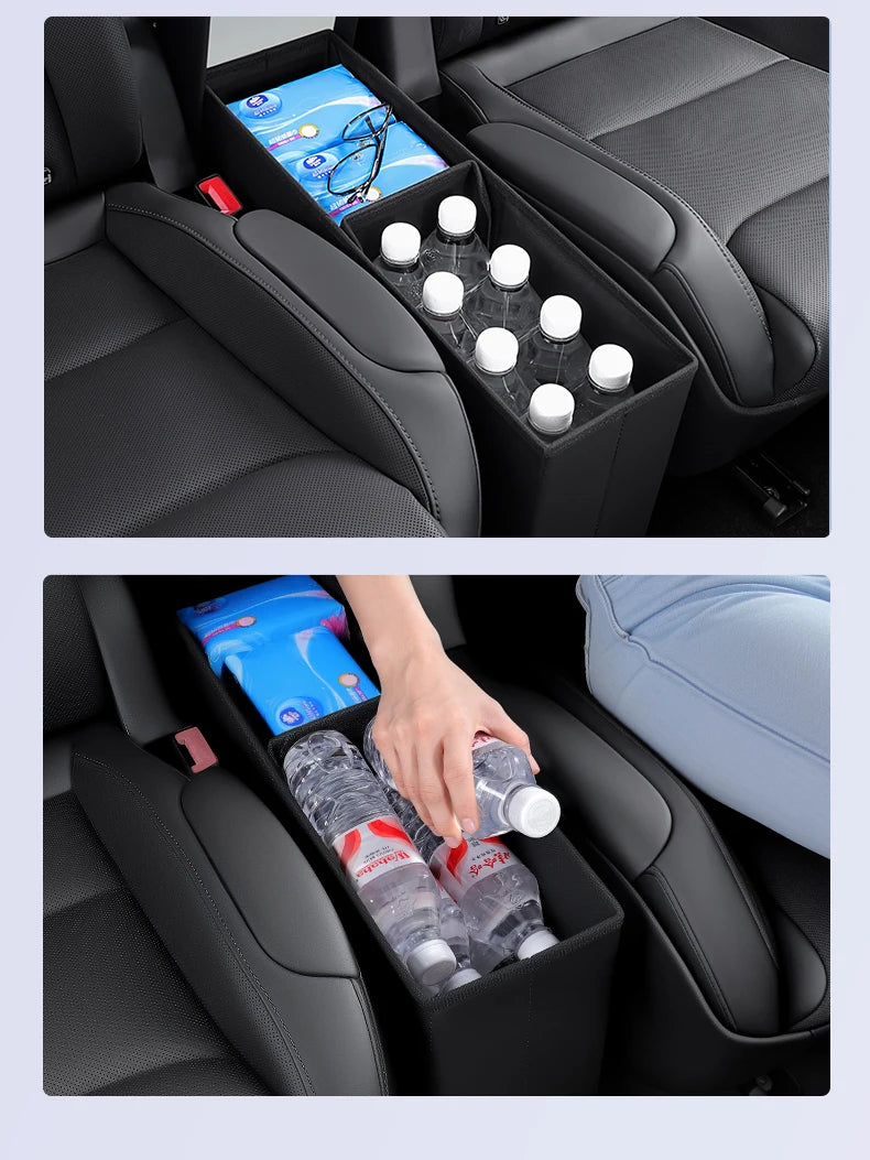 Second Row Aisle Storage Box for Tesla Model YL 6 Seater Multi Purpose Interior Organizer