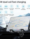 Dual Coil Fold Screen Car Wireless Charger For Samsung Galaxy Z 4 3 Fold Flip iPhone 15 14 Fast Phone Charging Vent Mount Holder