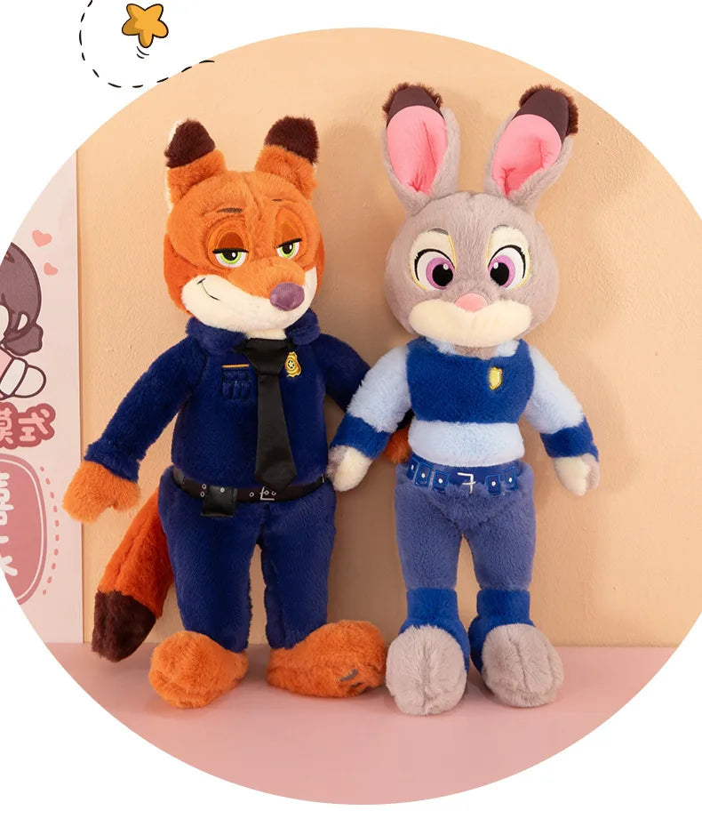 Kawaii Judy Hopps Plush Toy Nick Wilde Stuffed Doll From Zootopia Cute Rabbit Fox Doll Kids Birthday Xmas Gift for Children