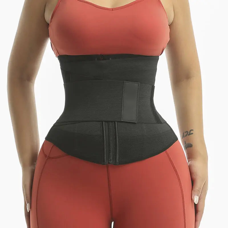 9 Steel Bones Waist Trainer Body Shaper Adjustable Belly Tummy Control Snatch Me Up Wrap Stretch Bands Slim Body Shaper Women