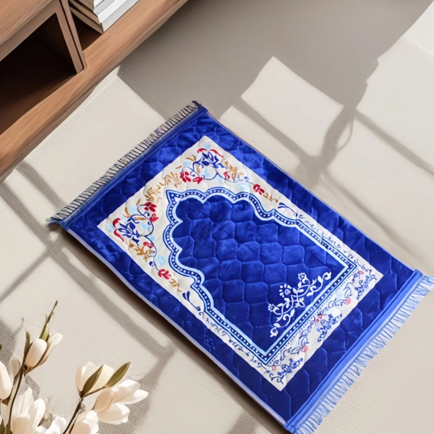 Muslim Prayer Rug Soft 80*120cm Large Prayer Mat Islam Padded Islamic Prayer Mat Thick for Men and Women