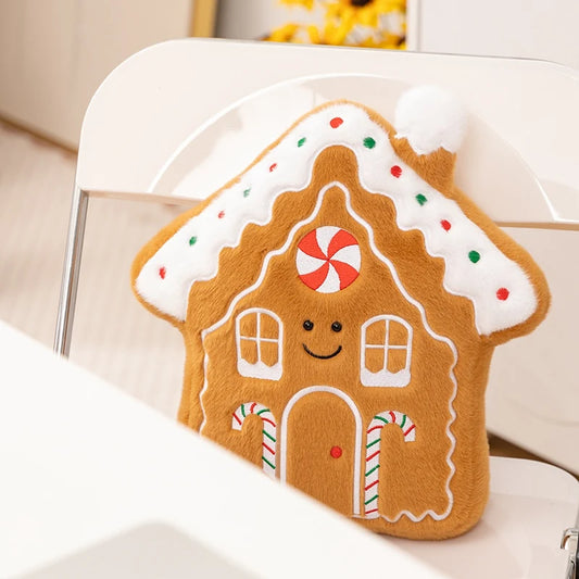 Christmas Tree Gingerbread House Bell Snowman Plush Decor