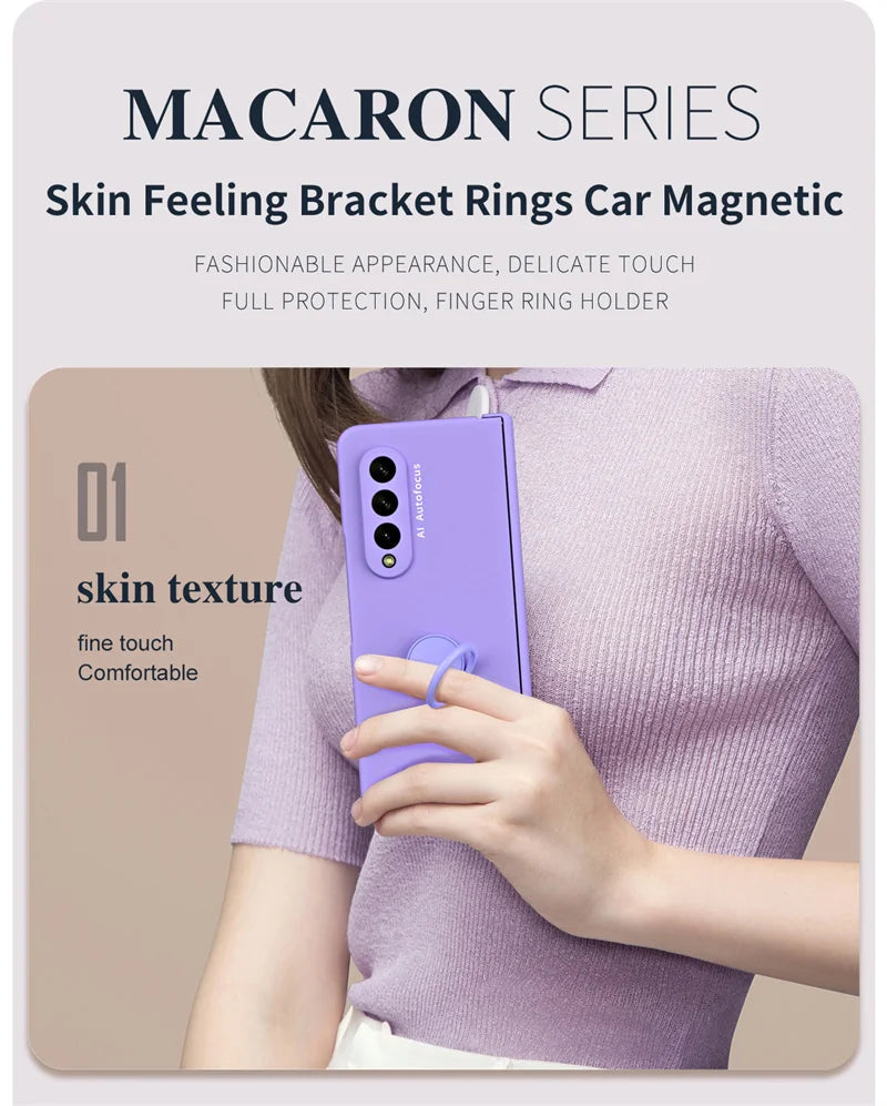 Car Mounted  Bracket Phone Case For Samsung Z Fold 2 3 4 5 Anti Fall All Inclusive Phone Protection Case