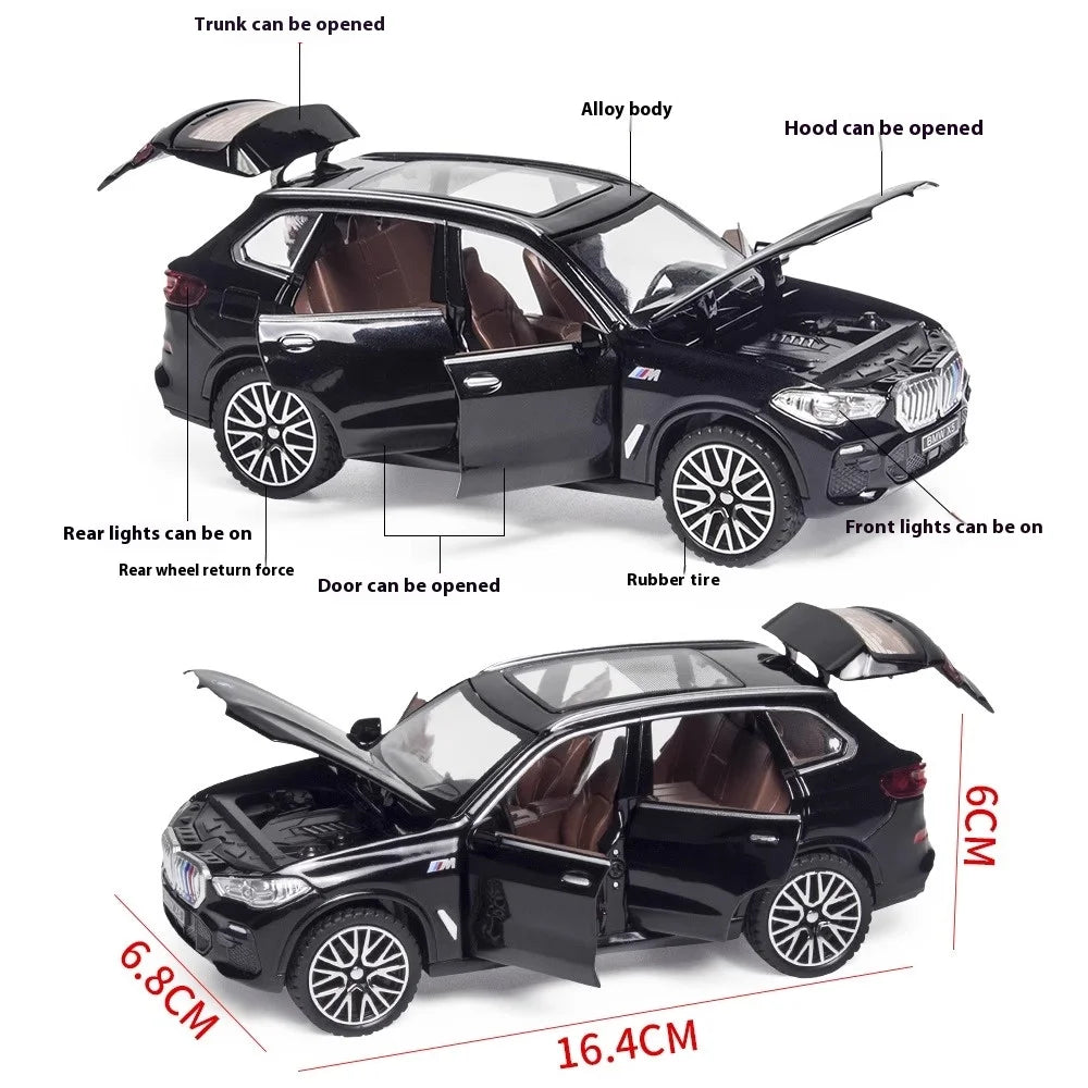 1/32 Scale BMW X5 SUV Alloy Car Diecast Model Pull Back  Toy Collection Of Hobby Decorative Fine Ornaments Gifts