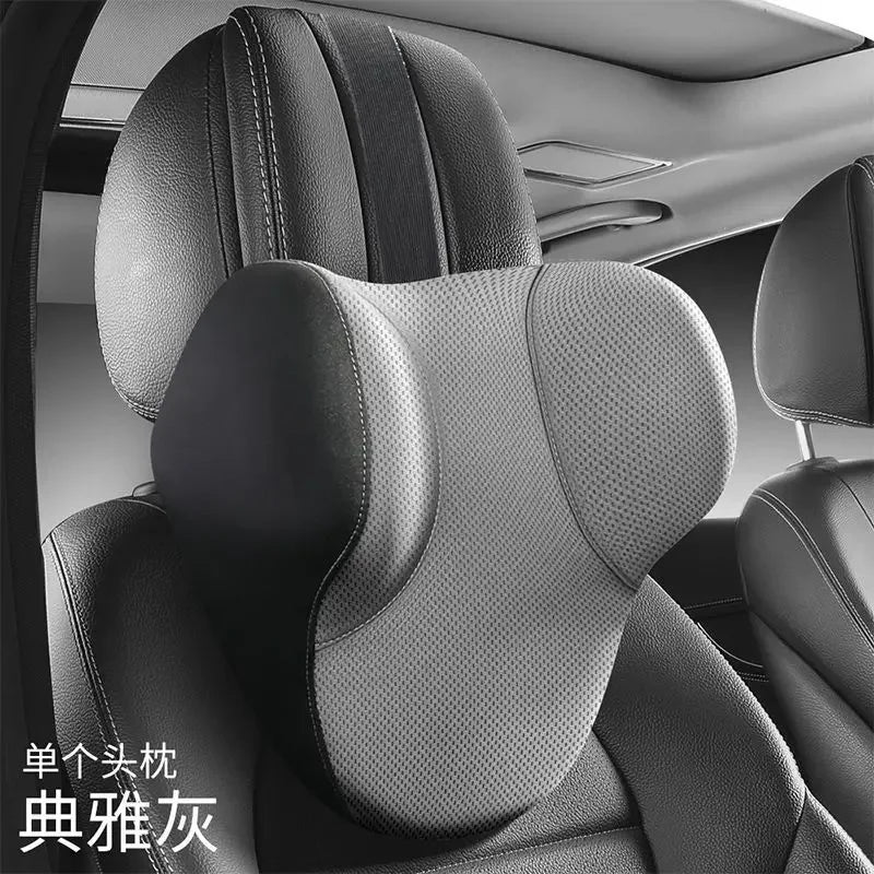 Memory Cotton Neck Pillow Car Seat Pillow Support Auto Lumbar Cushion Comfortable and Breathable Car Headrest Lumbar Support