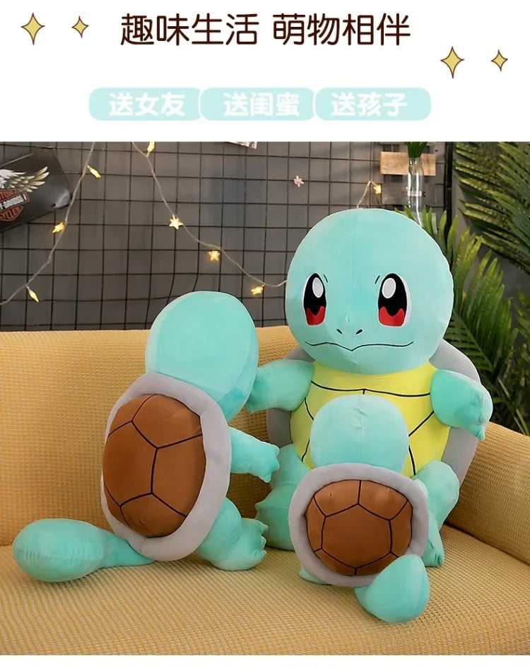 60cm Squirtle Plush Doll Big Size Pokemon Plush Toys Kawaii Stuffed Toys Cute Turtle Pillow Christmas Gift Toys for Boys Girls