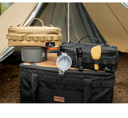 Multifunctional Outdoor Tableware Storage Bag Camping Tableware Gas Tank Portable Anti-Collision Storage Bag Picnic Bag