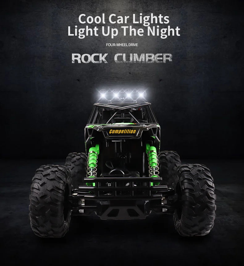 112 Scale Four Wheel Drive RC Monster Truck With LED Lights