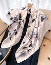 Square Women Scarves Silk Office Ladies Hair Neck Bandanna Headband Foulard Headcloth Muslim Headscarf Female muffler