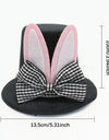 Top Hat Hair Clip Lovely Bunny Ears Hairpin Fancy Dress Headdress for Women Mini Hat Hair Pin for Holiday Carnival Party Favor