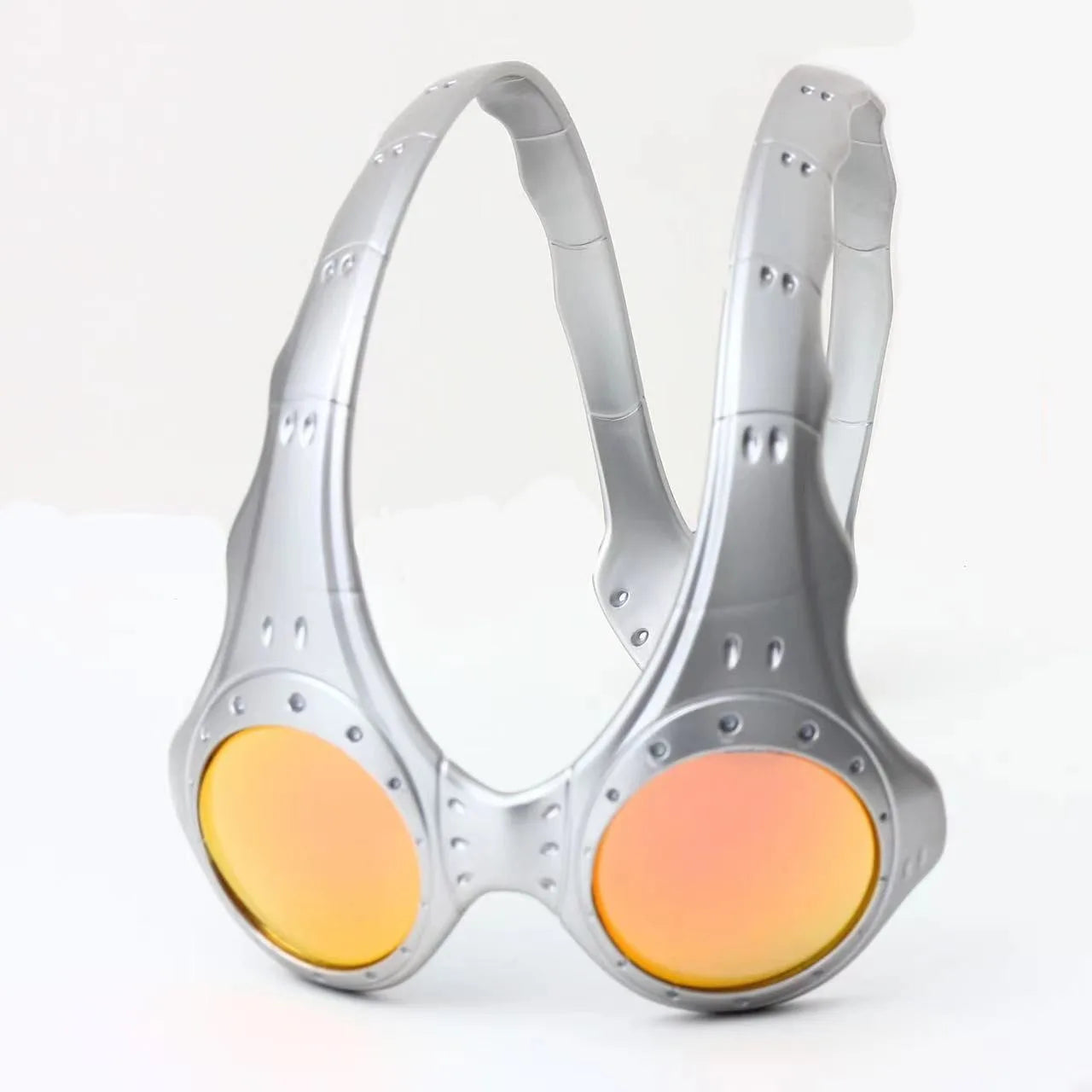 Sunglasses Retro Round Headband Personalized Trend Eyewear Anti-Blue Light UV Protection Full Metal Frame Party Jewelry