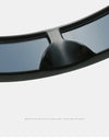 Cyberpunk Sunglasses  One Piece Shape Wrap  Ring Small Frame Punk Men Women Fashion Trend Futuristic Sunglasses