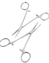 Stainless Steel Curved Tip and Straight Tip Forceps for Locking Clamp Hemostatic Forceps Arterial Forceps Clamp Fish Hook Pliers