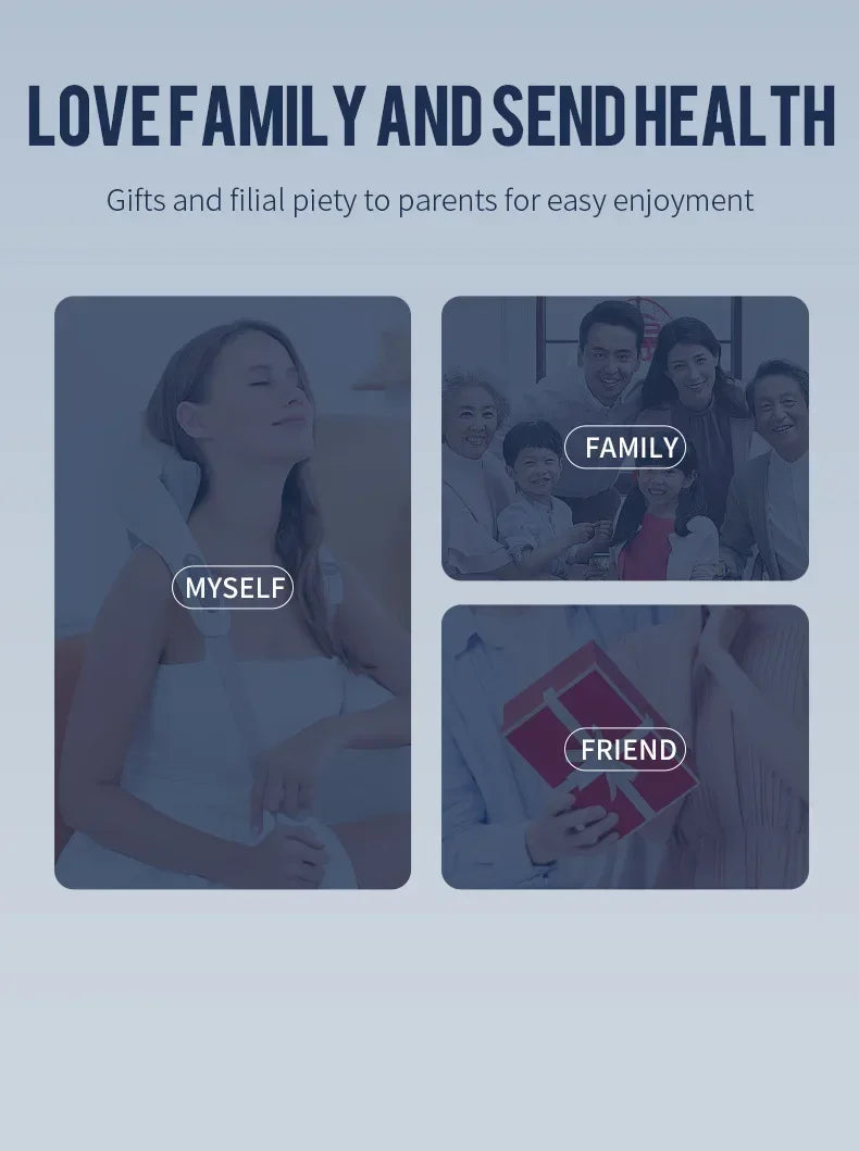 1PC Wireless Neck And Back Massager Neck And Shoulder Kneading Massage Shawl Neck Cervical Relaxing Trapezius Massager