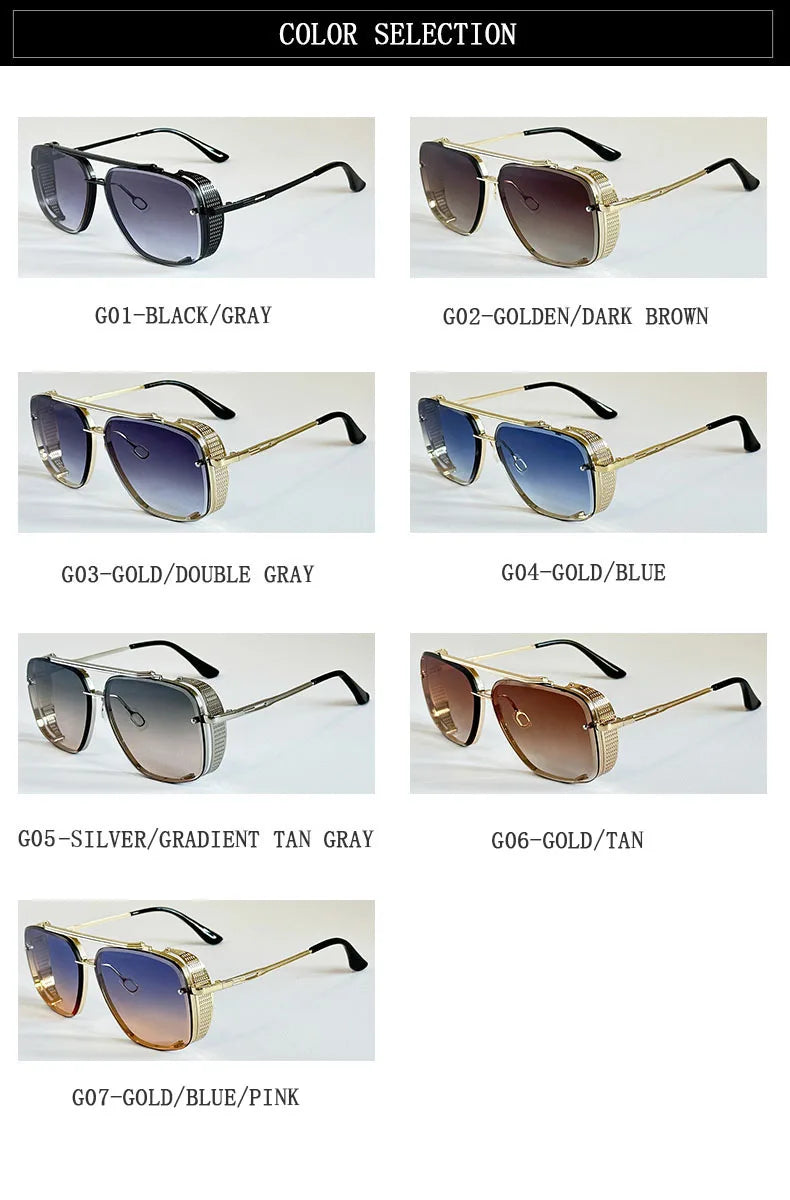 Steampunk Square Sunglasses With UV400 Protection