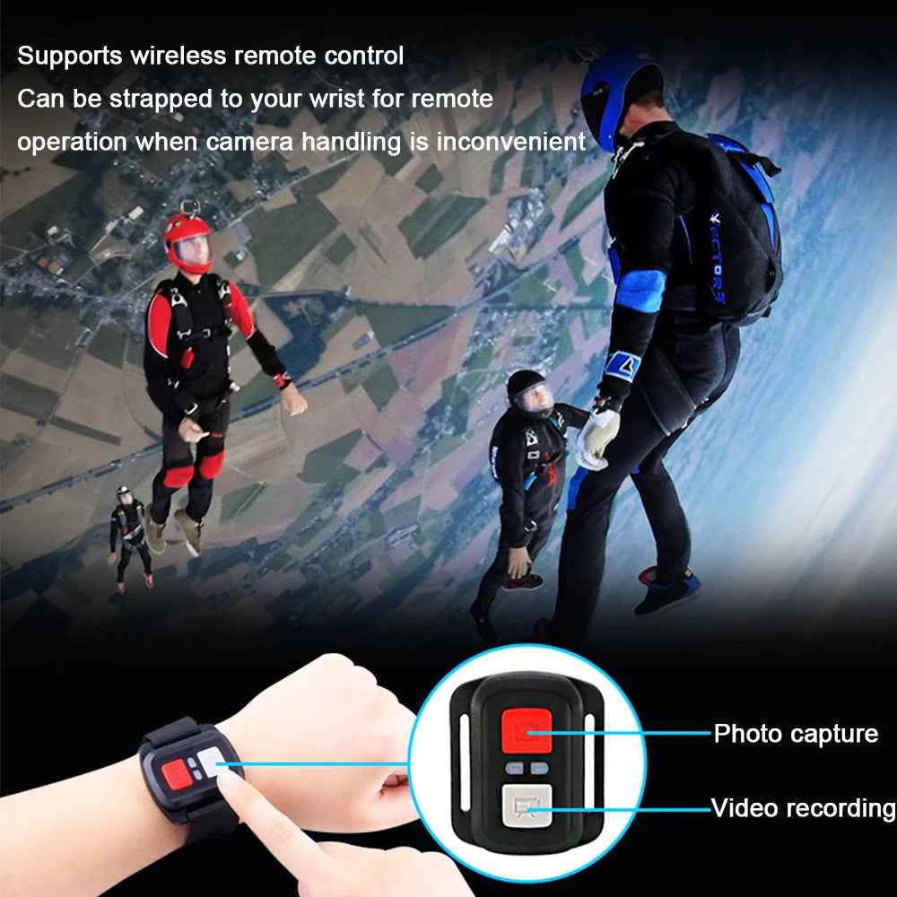 Action Sports Camera 4K Action Cam Pro Touchscreen Helmet Motorbike Helmet Cameras Video Recording Outdoor Waterproof WiFi