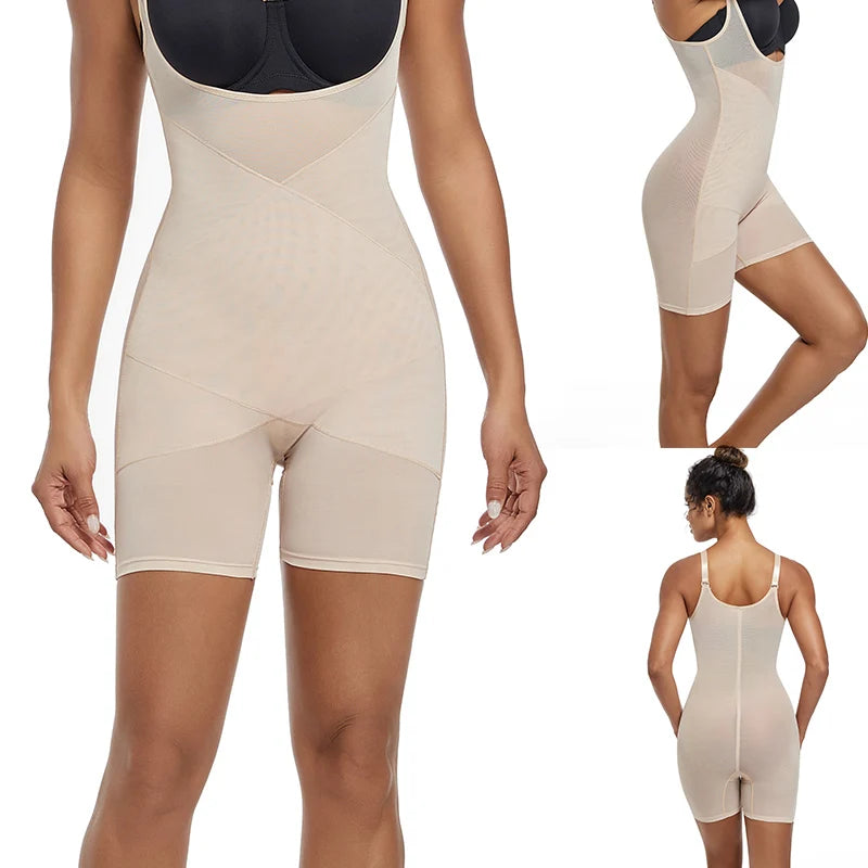 Light Shapewear Bodysuit Body Shaper Women Belly Sheath Waist Trainer Reductive Slimming Underwear Thin Breathable