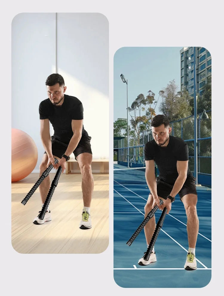 2pcs Fitness Strength Training Fitness Throwing Rope Physical Spring Elastic Crude Training Battle Rope Exercise Gym Equipment