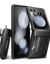 Dual Layer Rugged Protective Cover with Rotatable Belt Clip Screen Hinge Protection Case for Samsung Galaxy Z Flip 5