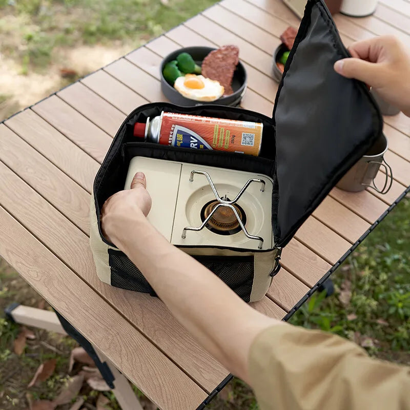 Outdoor Portable Cassette Stove Storage Bag Camping Long Gas Tank Anti-collision Storage Bag Handbag