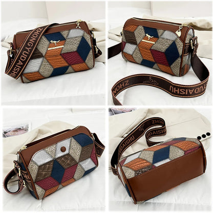 Splicing Shoulder Bag Soft Leather Female Wallet Crossbody Bag Messenger Bags Luxury Designer