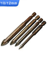 Cross Hex Tile Glass Drill Bits Set Titanium Coated Power Tools Accessories  for Glass Ceramic Concrete Hole Opener