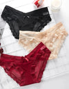 Lace Woman Panties XXL Plus Size Women's Underwear Transparent Sweet Cotton Crotch Briefs Soft Intimate Lingerie