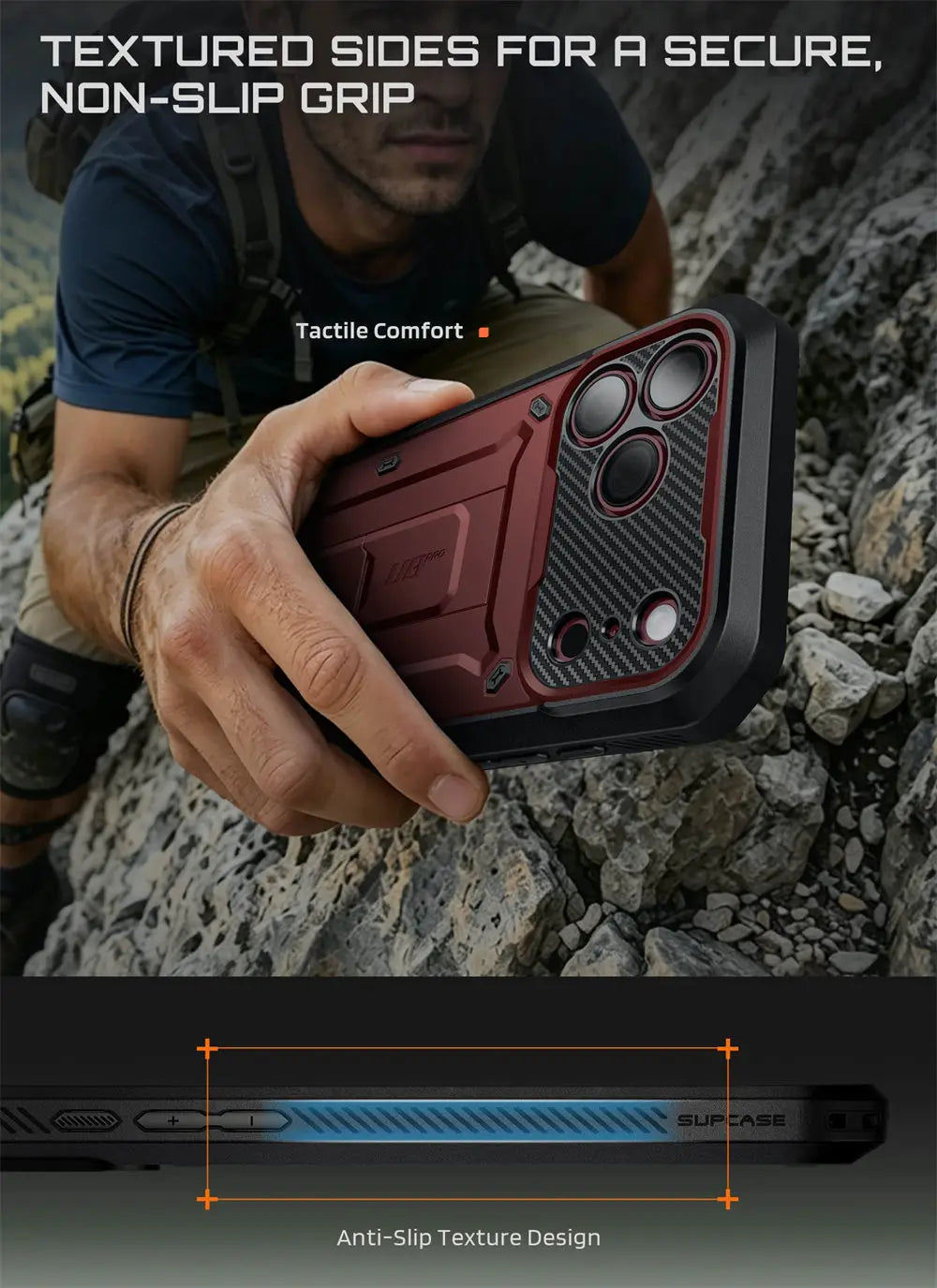 Full Body Rugged Phone Case with Built In Screen Protector and Belt Clip Holster for iPhone 17 Pro Max and iPhone 18 Pro Max