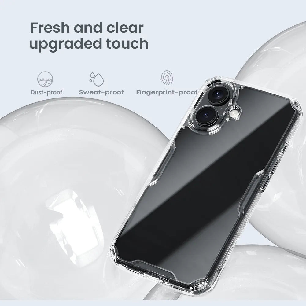 Nature Pro Case For iPhone 16 Plus Case Ultra Thin Luxury Soft TPU Transparent Airbag Shockproof Back Cover