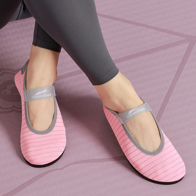 Indoor Fitness Non-slip Soft-soled Yoga Shoes Women's Rope Jumping Mute Stretching Pilates Training Shoes