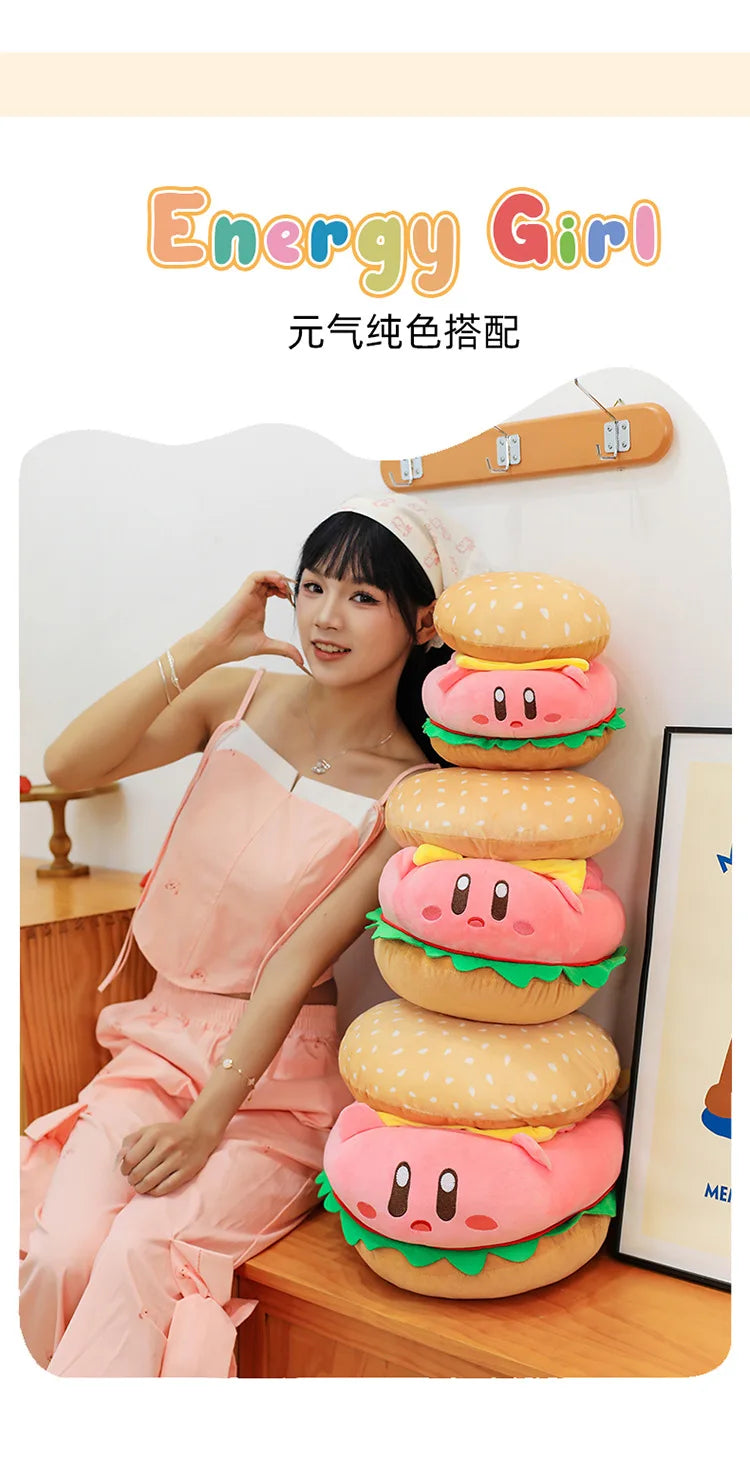 Cute Burger Shape Plush Toy Soft Huggable Stuffed Animal