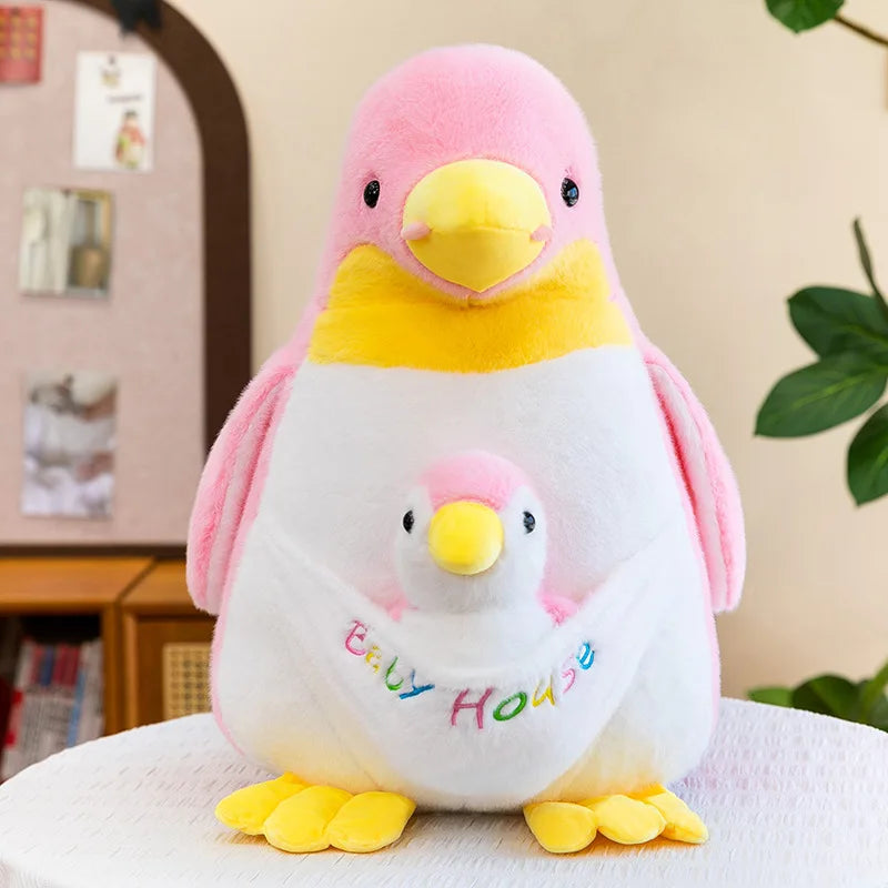 Mother Baby Penguin Plush Stuffed Doll Toy
