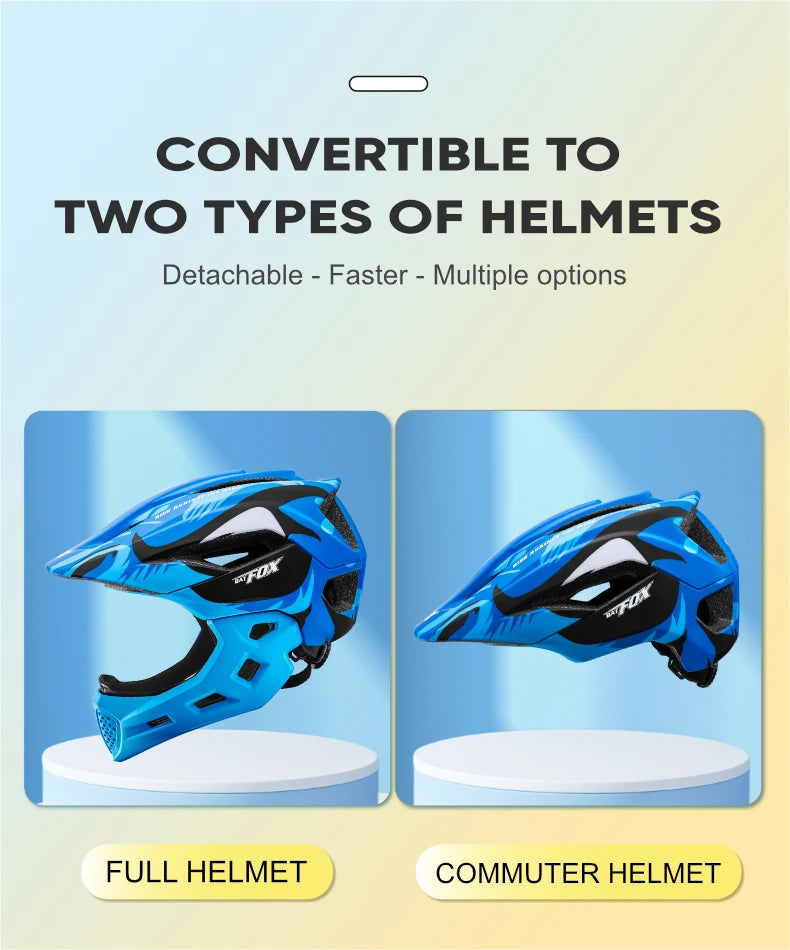 Kids Detachable Full Face Bike Helmet For Cycling And Outdoor Sports