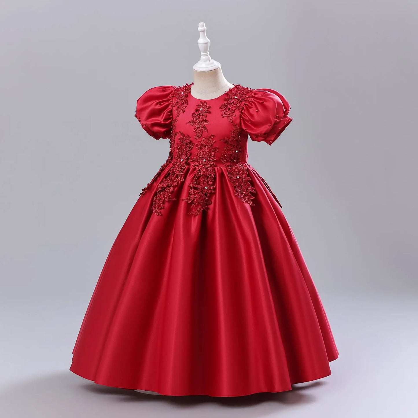 Princess Dress for Girls - Short Sleeve Party Gown for Christmas/School Events | Flower Girl Pageant Dress