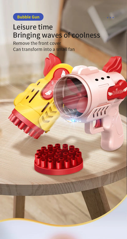 Light-Up Bubble Gun - 29-Hole Gatling Blaster for Boys & Girls 6-14 Years Old (battery & Bubble Liquid Not Included)