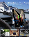 Dual Coil Fold Screen Car Wireless Charger For Samsung Galaxy Z 4 3 Fold Flip iPhone 15 14 Fast Phone Charging Vent Mount Holder