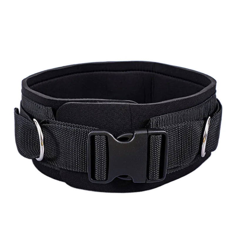 Waist Belt Neoprene Padded Gym Pulley Strap with Rings for Cable Machines Fitness Exercise Speed Agility Resistance Training