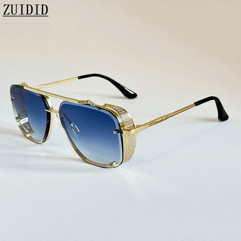 Steampunk Square Sunglasses With UV400 Protection