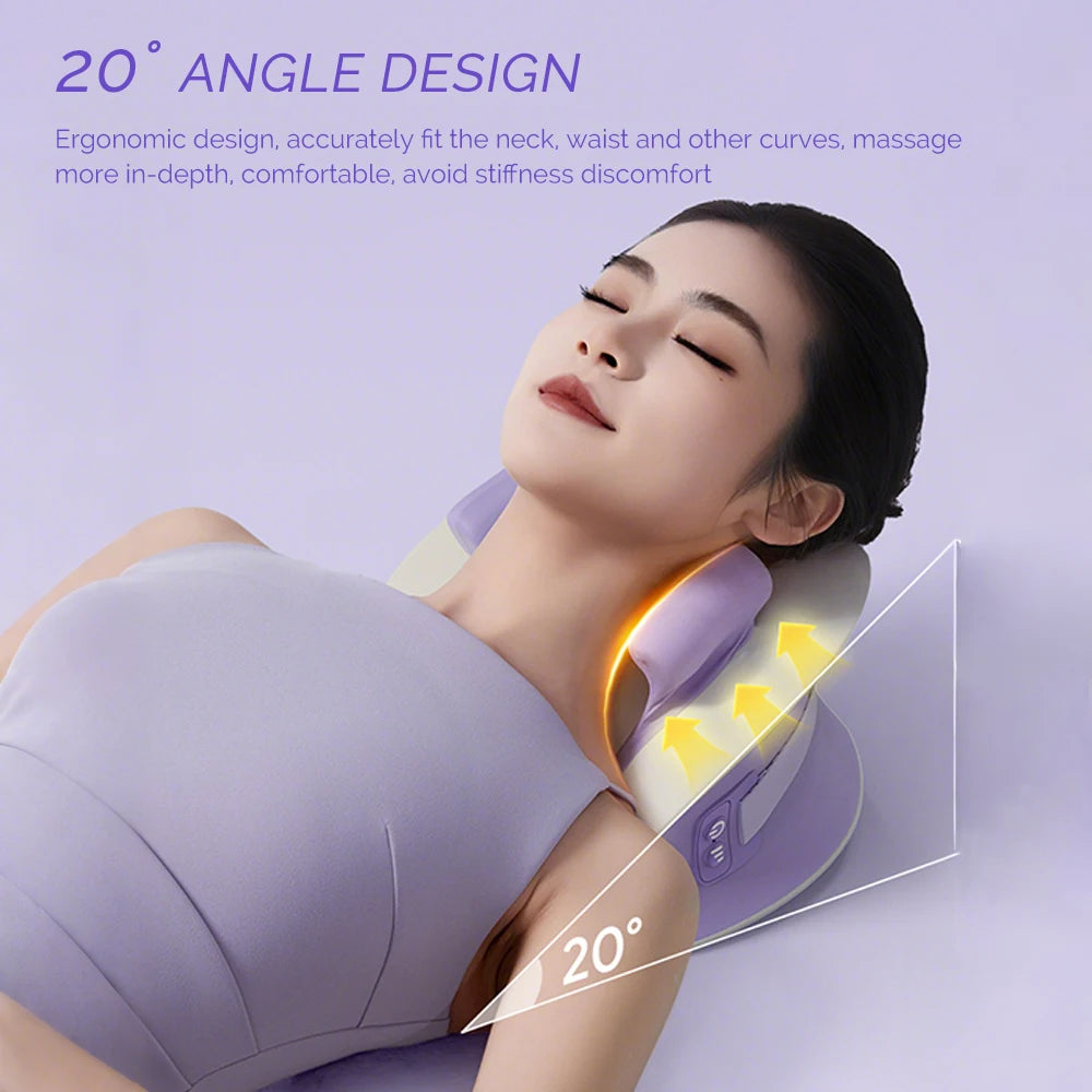 Neck Cervical Massage Pillow Rechargeable 6D Ergonomic Neck and Shoulder Massager Knead Waist Leg Trapezius Massage